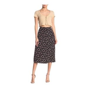 Good Luck Gem Floral Midi Skirt Size L